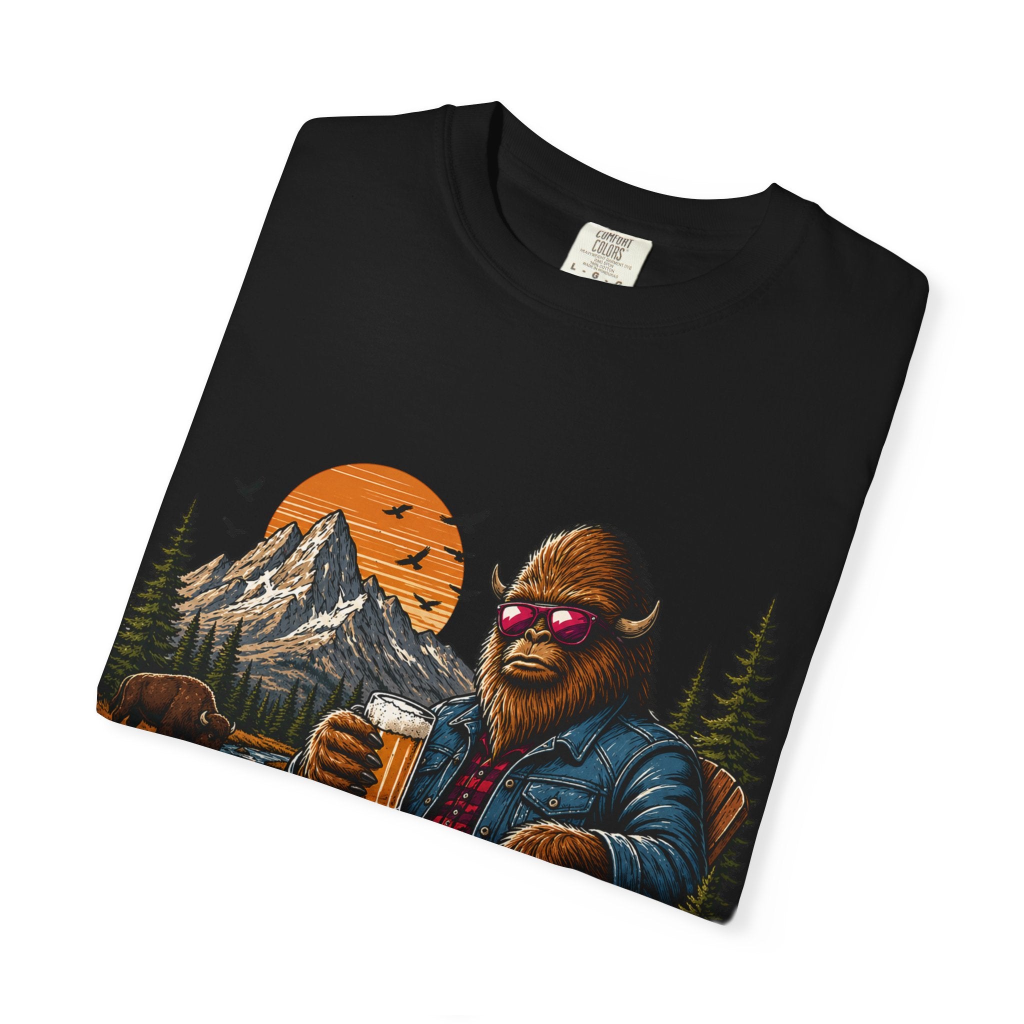 Wyoming Retro Bigfoot Beer T‑Shirt