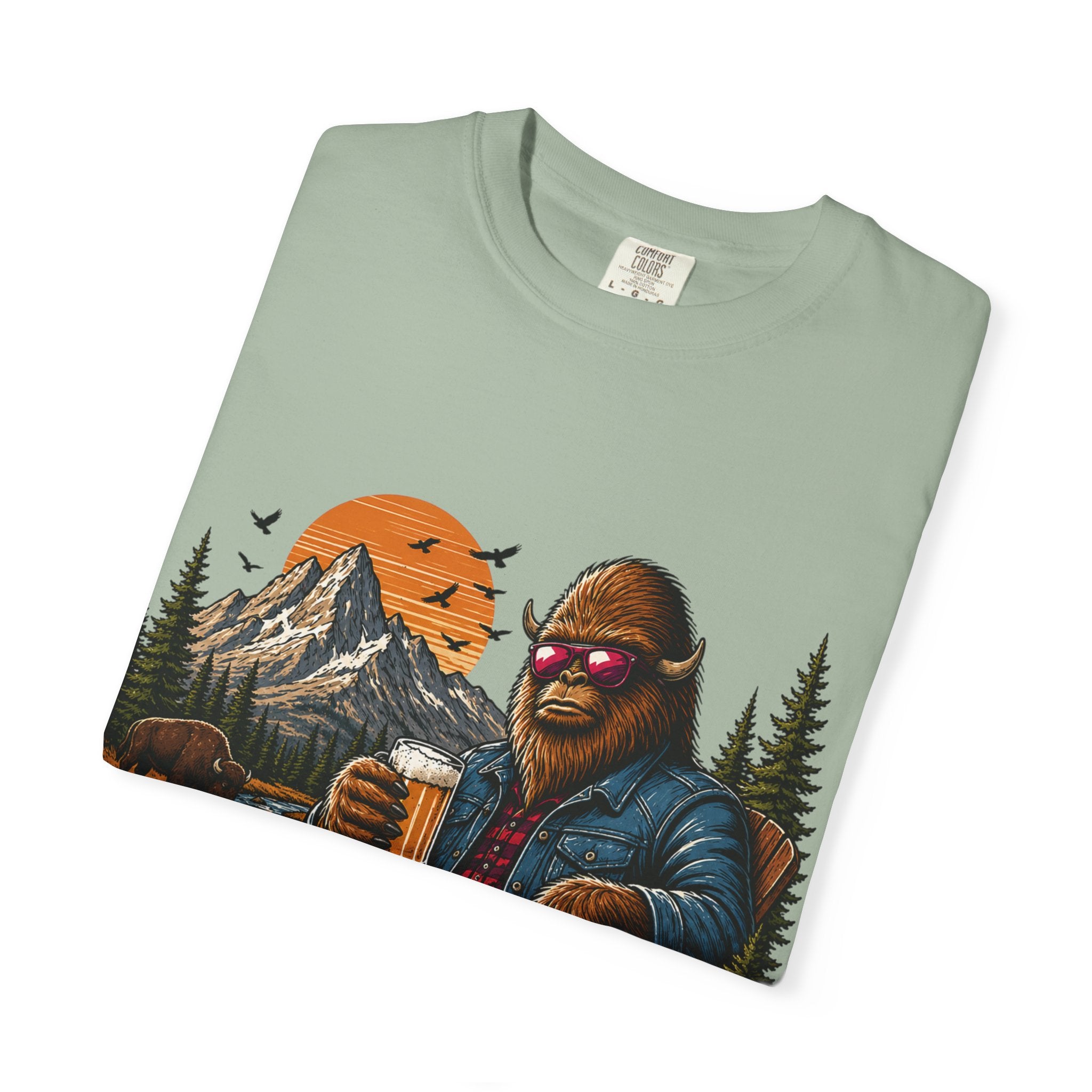 Wyoming Retro Bigfoot Beer T‑Shirt