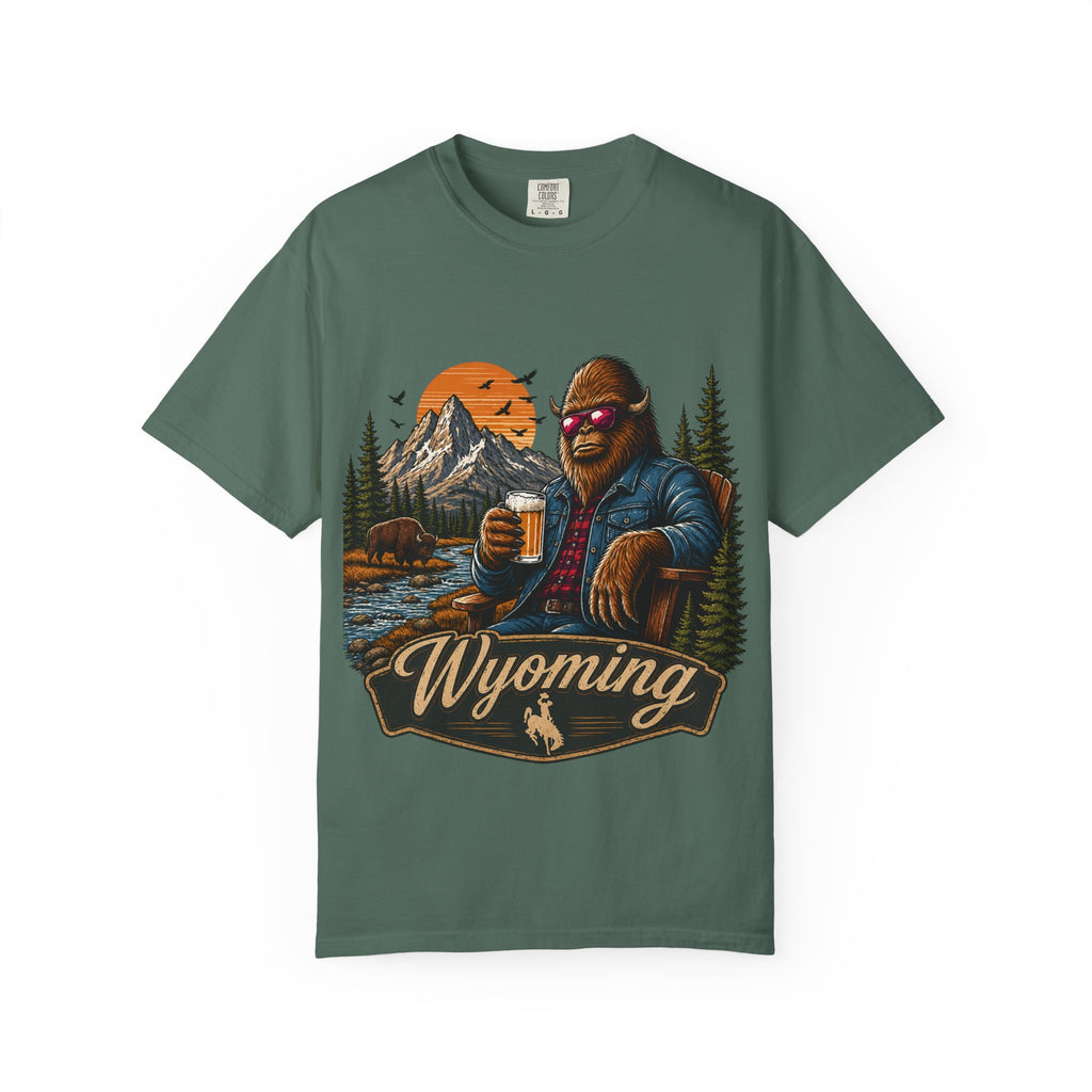 Wyoming Retro Bigfoot Beer T‑Shirt