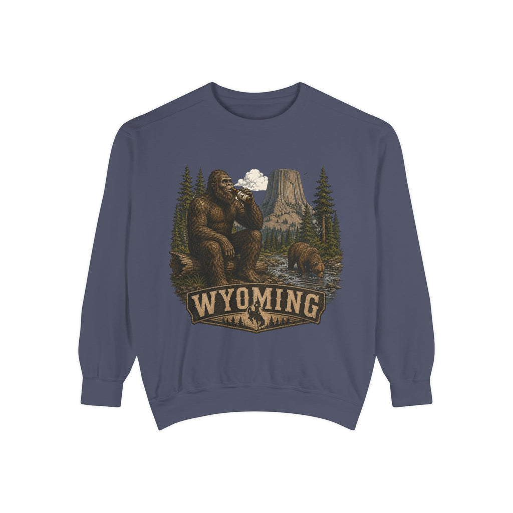 Sweatshirt — Wyoming Bigfoot Forest Graphic Crewneck