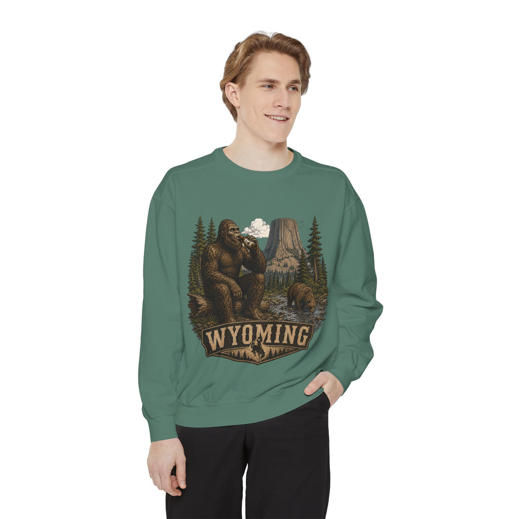Sweatshirt — Wyoming Bigfoot Forest Graphic Crewneck