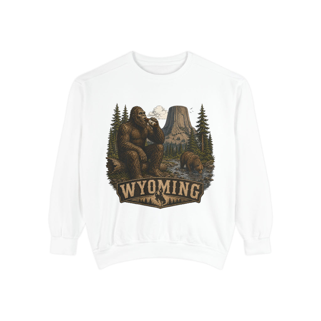 Sweatshirt — Wyoming Bigfoot Forest Graphic Crewneck
