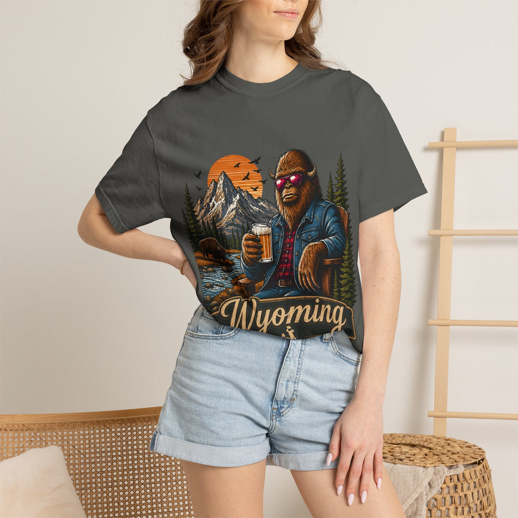 Wyoming Retro Bigfoot Beer T‑Shirt