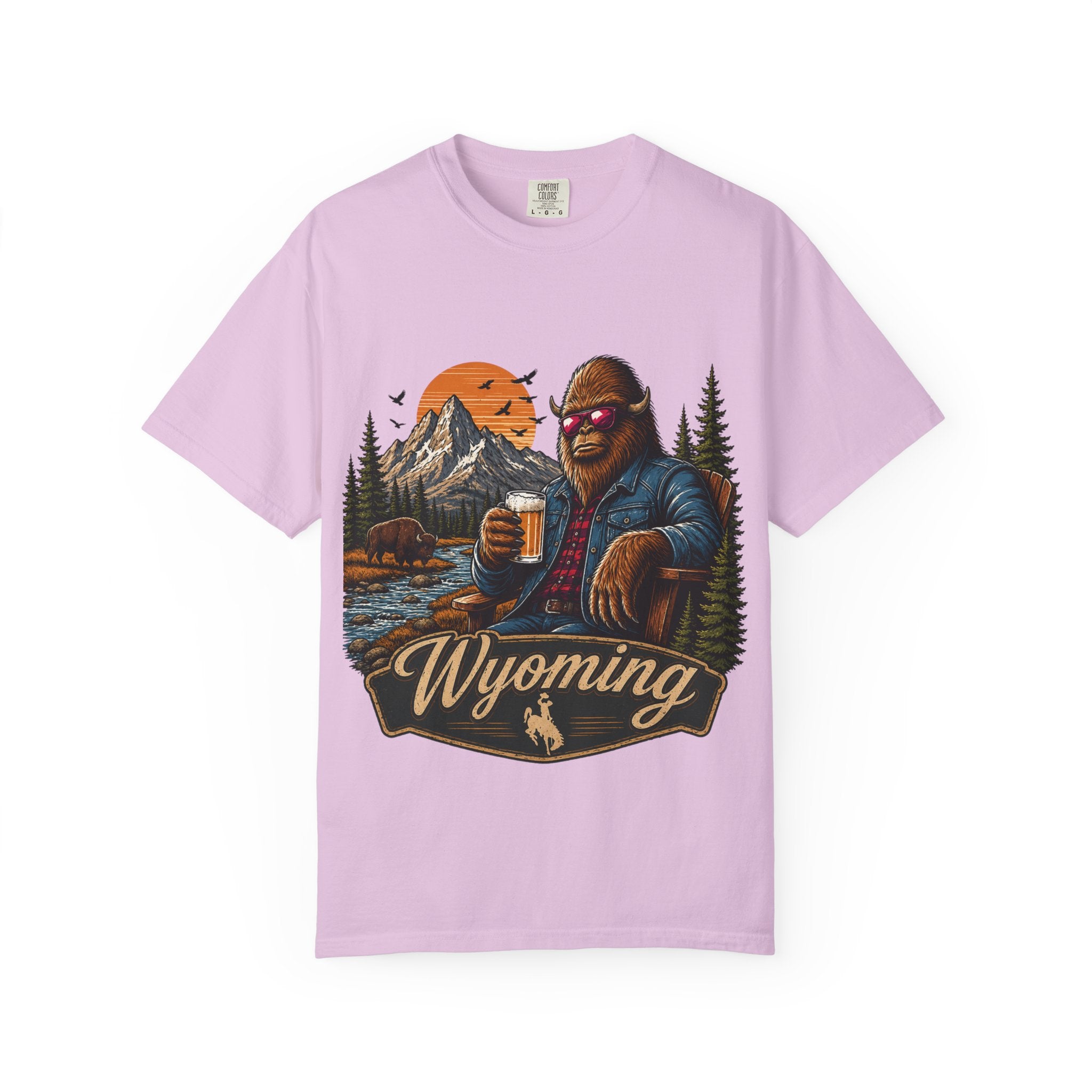 Wyoming Retro Bigfoot Beer T‑Shirt
