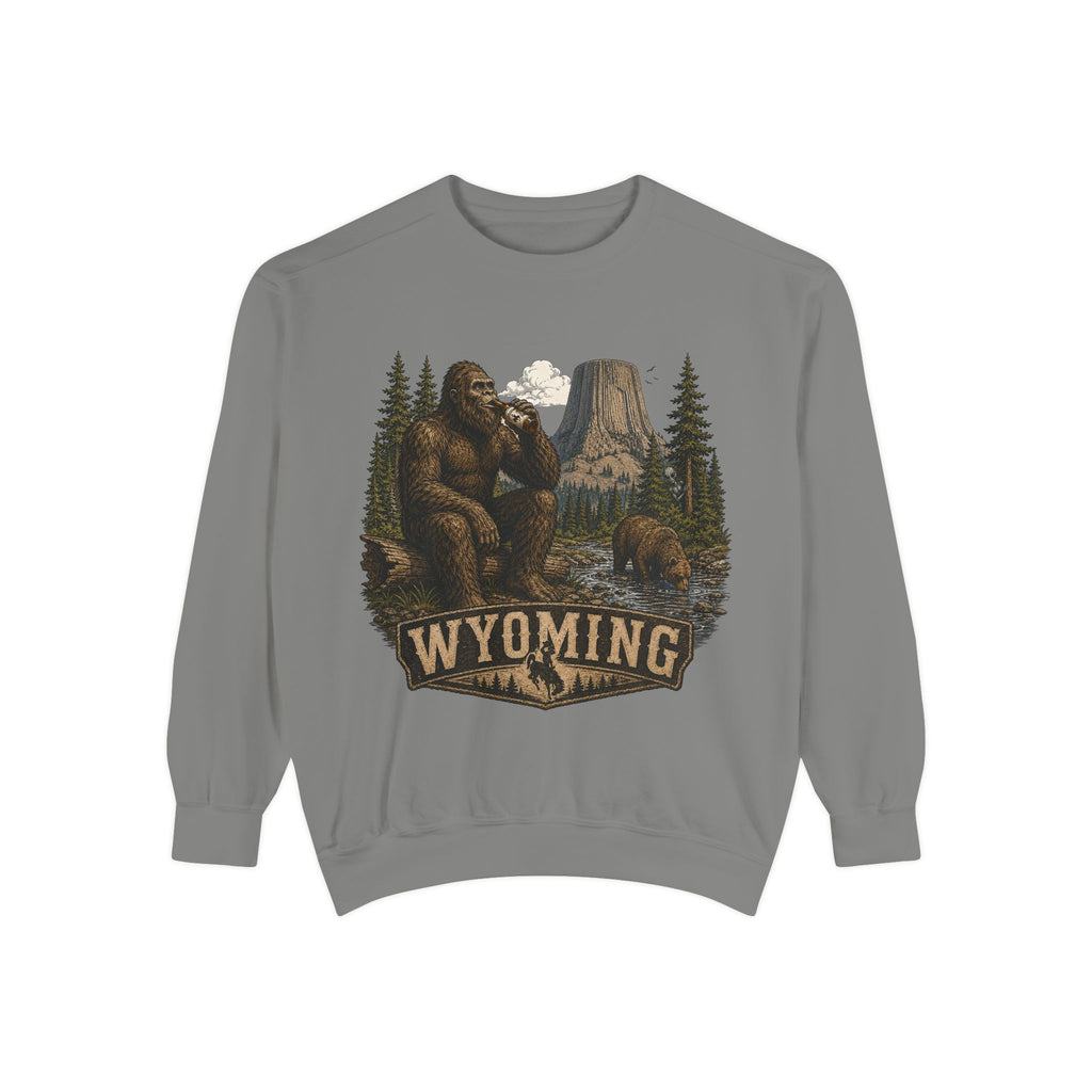Sweatshirt — Wyoming Bigfoot Forest Graphic Crewneck