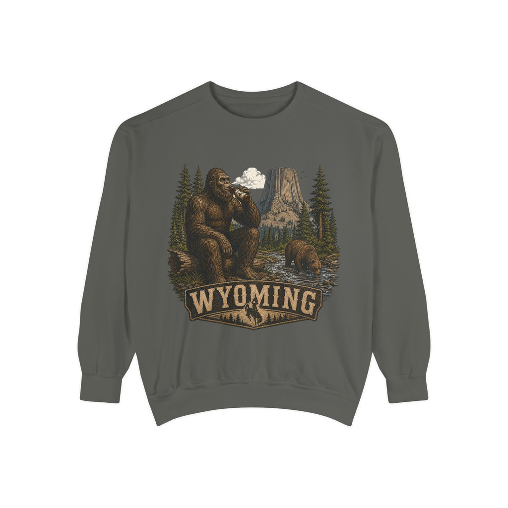 Sweatshirt — Wyoming Bigfoot Forest Graphic Crewneck