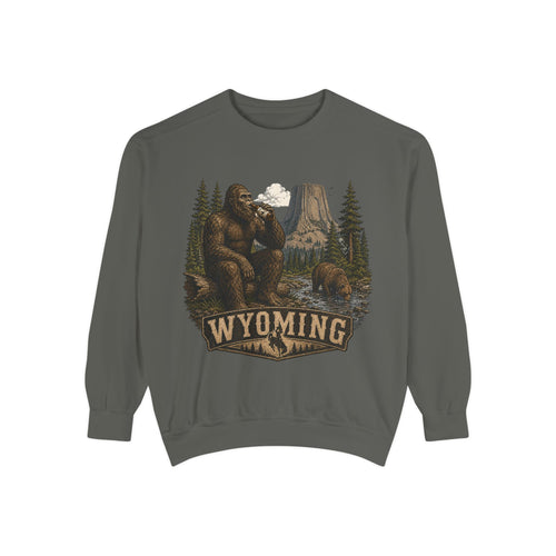 Sweatshirt — Wyoming Bigfoot Forest Graphic Crewneck