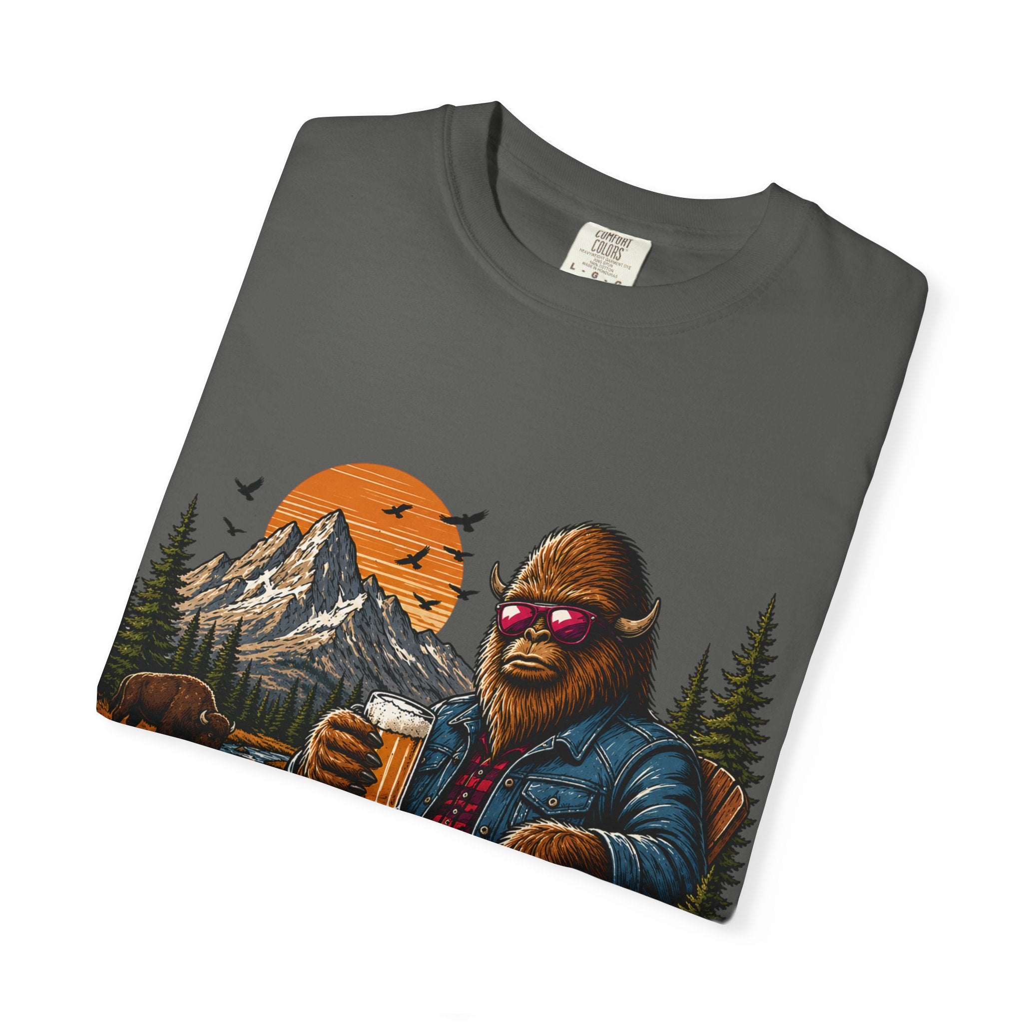 Wyoming Retro Bigfoot Beer T‑Shirt